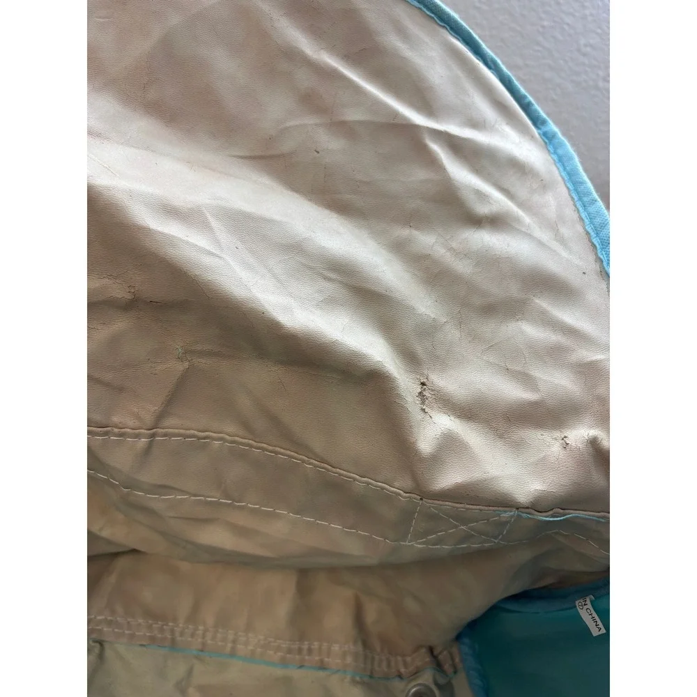 Mommy Embroidered Damask Diaper Bag Teal Brown Duffel Travel Tote